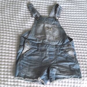 Oshkosh Hickory And Denim Patchwork Shortalls